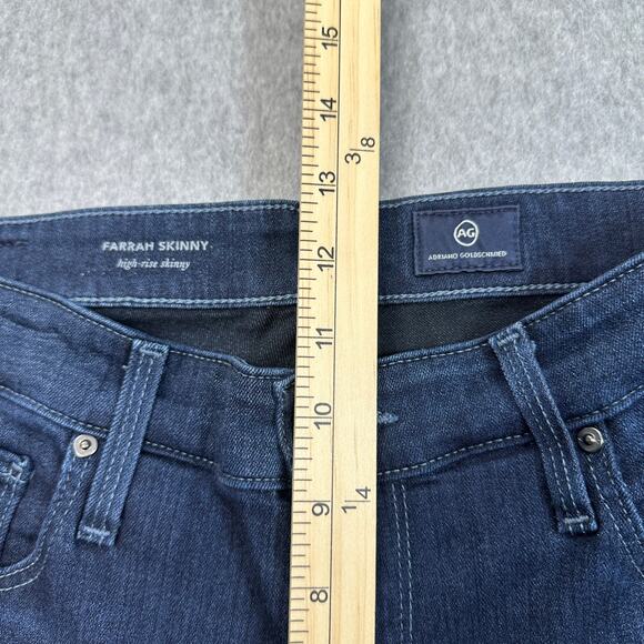 Adriano Goldschmied Jeans WMNS 29R Blue Basin Farrah Skinny Stretch High Rise - Picture 11 of 12